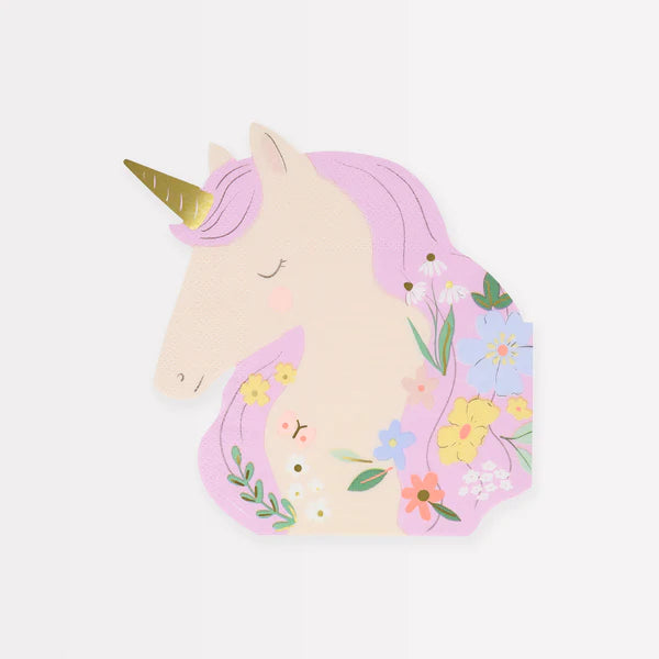 Servilleta de unicornio del jardín (x16)