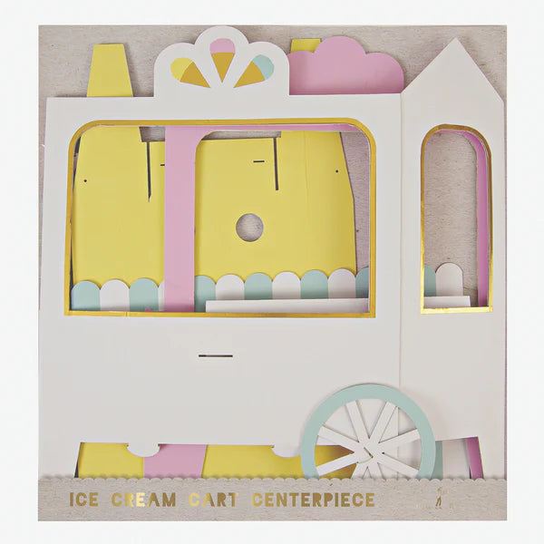 Centro de mesa carrito de helados