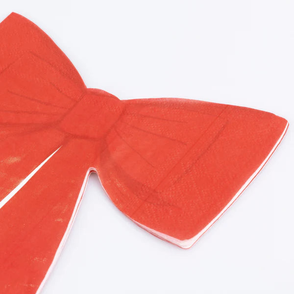 Servilletas de lazo rojo (x16)
