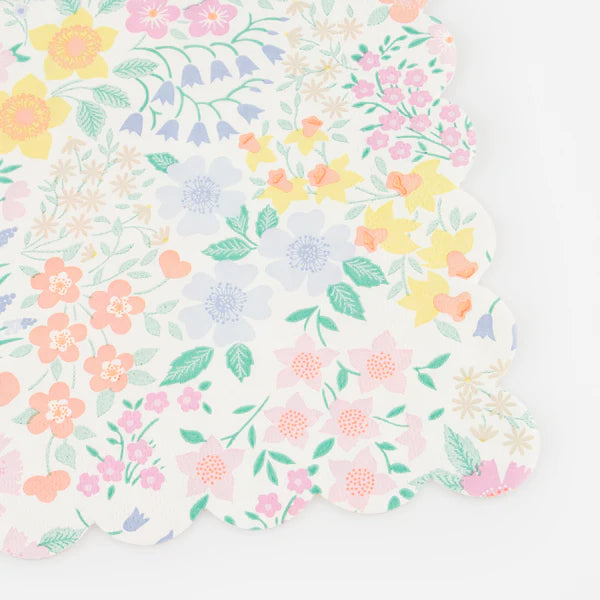 Servilleta grande de flores (x16)