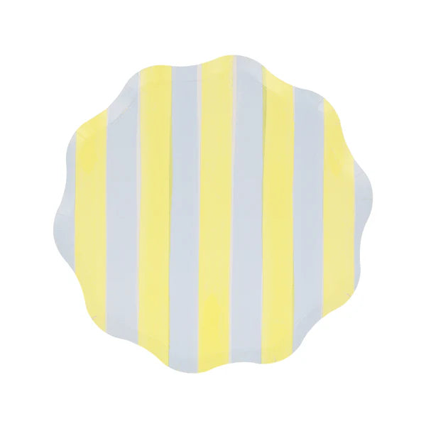 Platos pequeños a rayas pastel (x8)