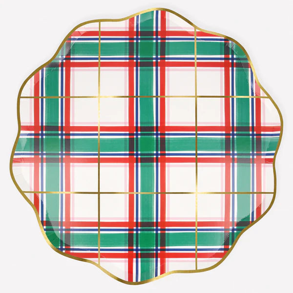 Platos pequeños a cuadros (x8)