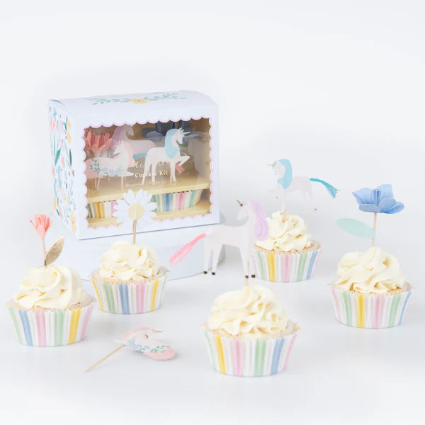 Kit de cupcakes unicornio del jardín (x24)