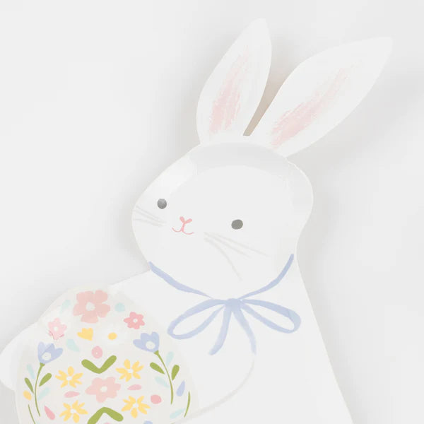 Platos con forma de conejo de pascua (x8)
