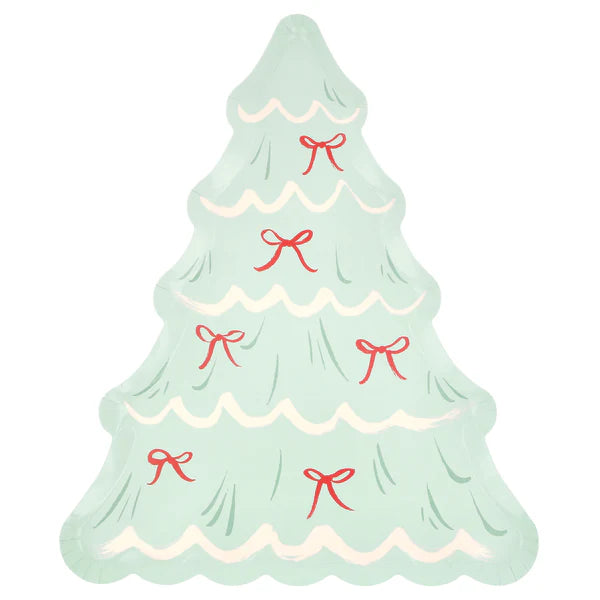 Plato de árbol de navidad (x8)