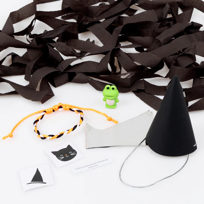 sombrero de bruja con sorpresa (x3)