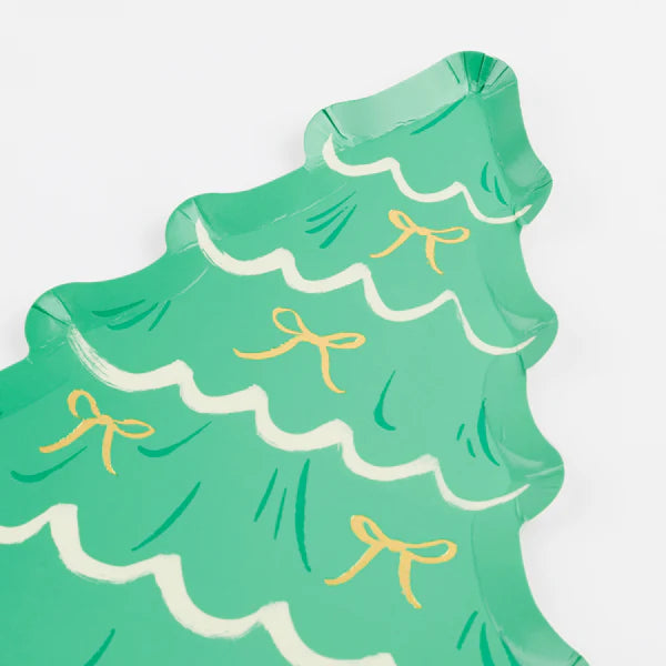 Plato de árbol de navidad (x8)