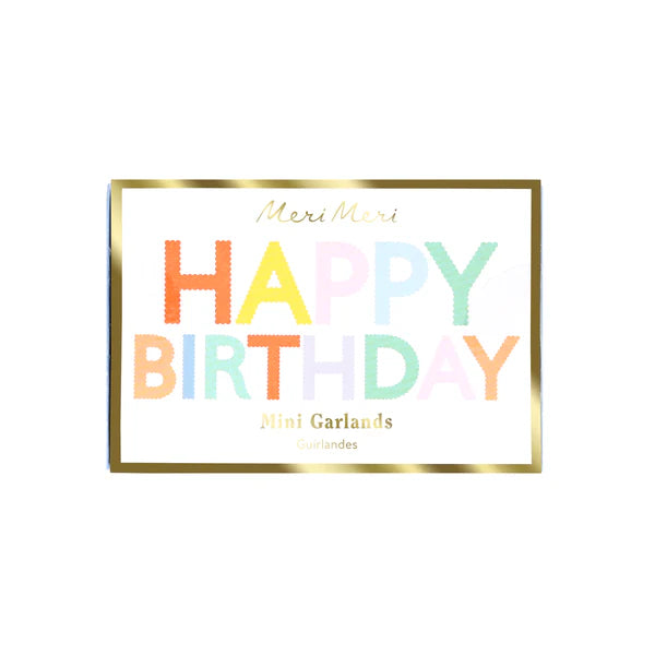 Set de mini guirnaldas de cumpleaños