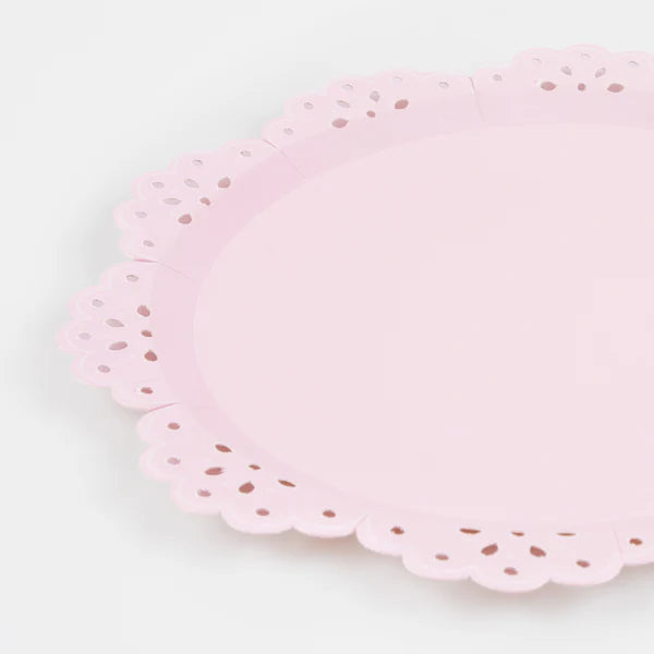 Platos pequeños encaje ingles (x8)
