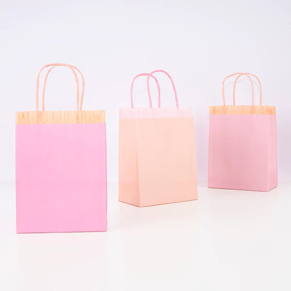 Bolsa de fiesta con flecos rosa (x8)