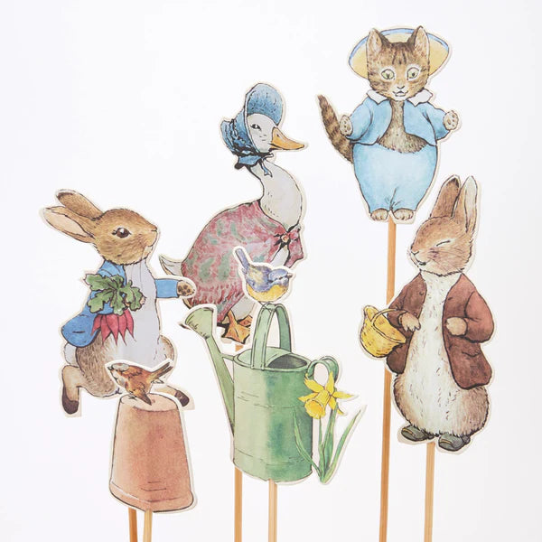 Toppers para torta conejo Peter Rabbit (x6)