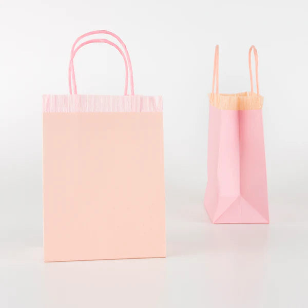 Bolsa de fiesta con flecos rosa (x8)