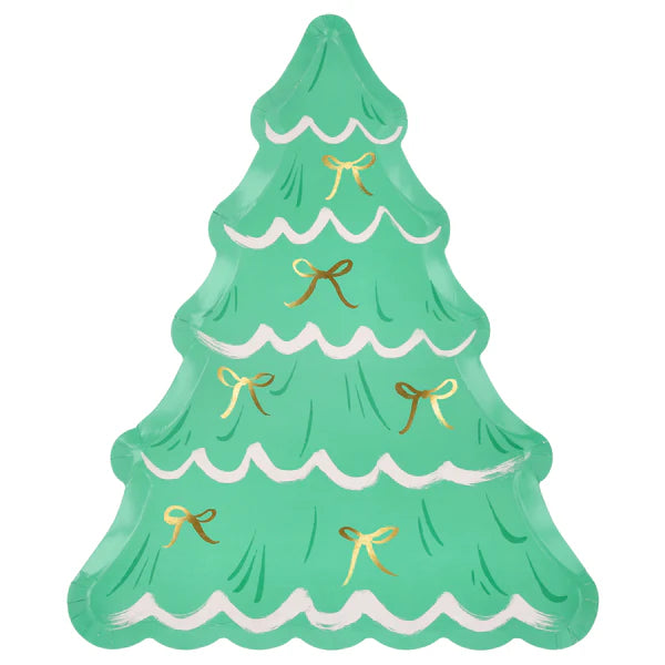 Plato de árbol de navidad (x8)