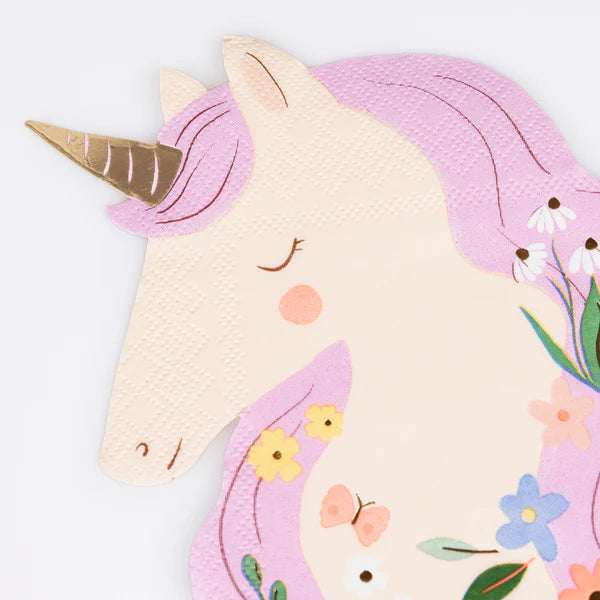 Servilleta de unicornio del jardín (x16)