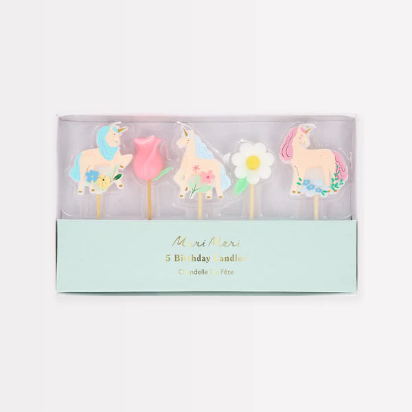 Velas unicornio de jardín (x5)