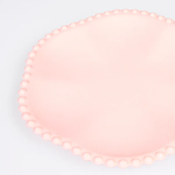 Platos grande compostables rosado (x8)