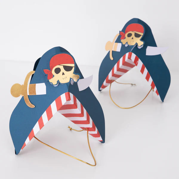 Sombrero de fiesta de piratas (x8)