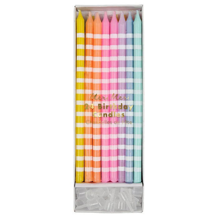 Velas fiesta de colores (x24)