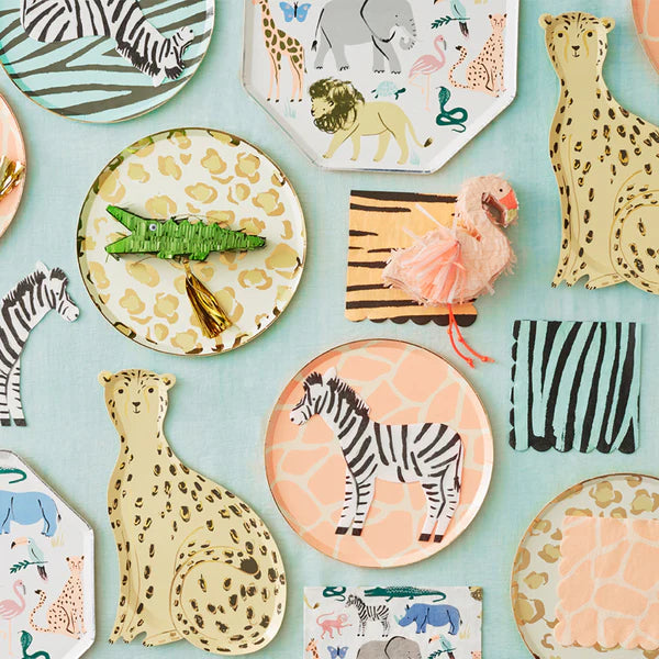 Servilletas pequeña con estampado de safari (x16)