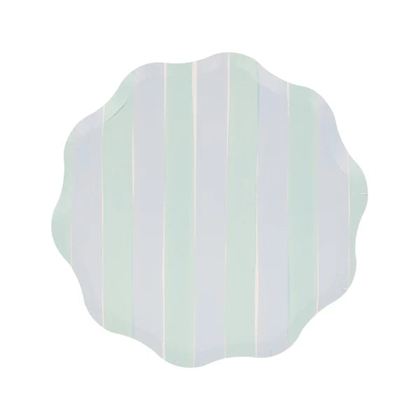 Platos pequeños a rayas pastel (x8)