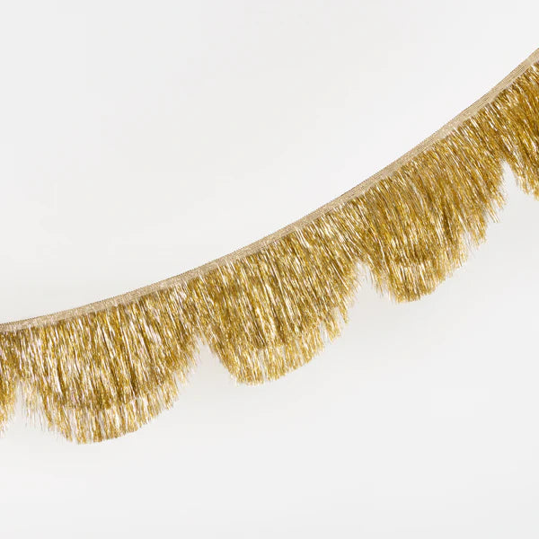 Guirnalda de ondas con brillo dorado