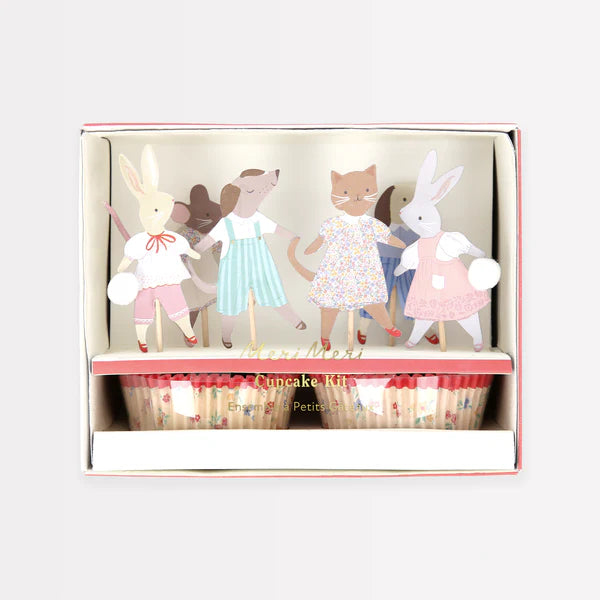 Kit de cupcacke fiesta amigos animales (x24)
