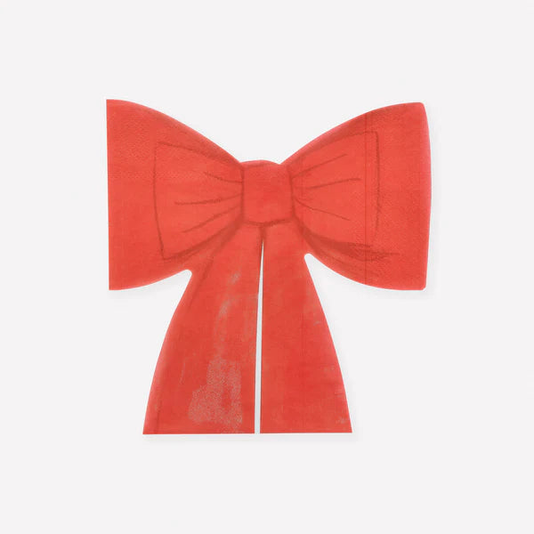 Servilletas de lazo rojo (x16)