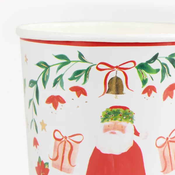 Vasos con diseño de navidad (x8)