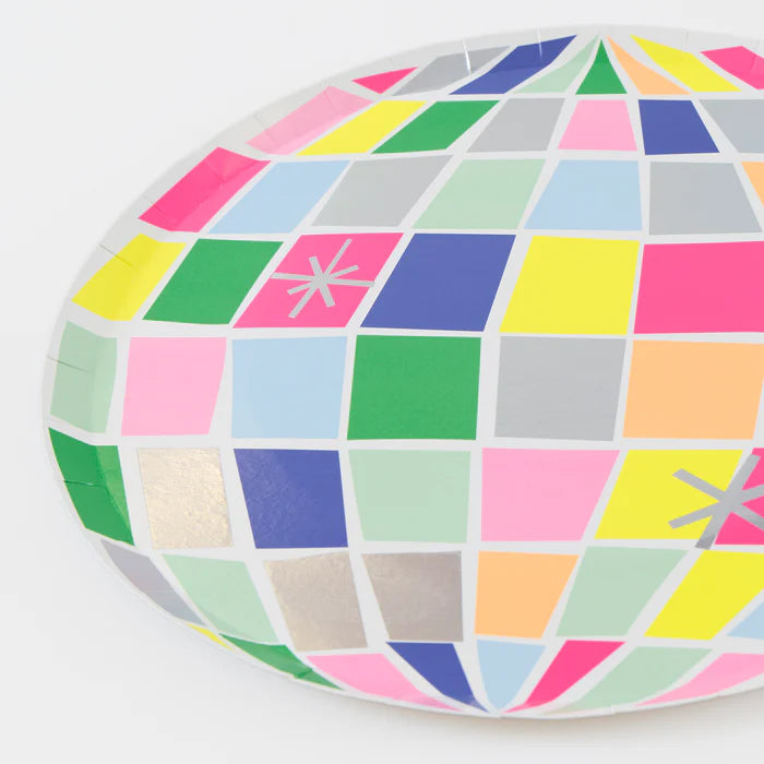 Platos Grandes Disco Ball (x8)