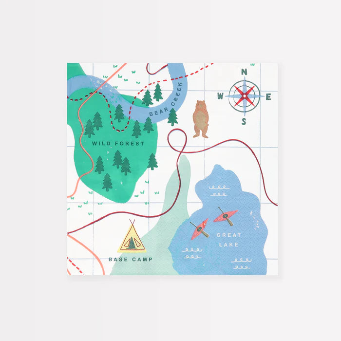 Servilletas grandes mapa de aventuras (x16)