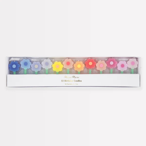 Velas de arcoiris margaritas (x12)