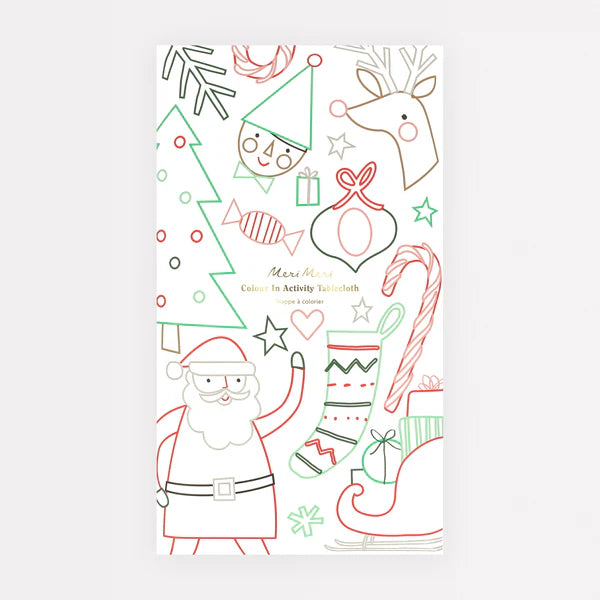 Mantel Navideño para colorear