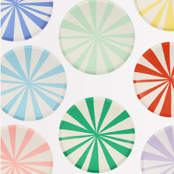 Platos grande rayas (x8)