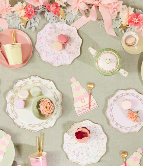 Platos pequeños florales Laduree Paris (x8)