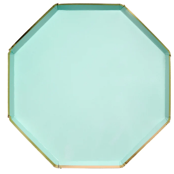 platos color menta (x8)