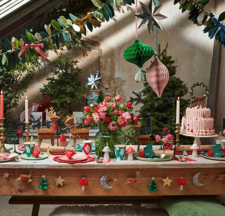 Familia de renos en forma de panal (x 3)