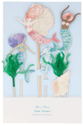 Toppers para Torta de Sirena (x 7) producto sin empaque original