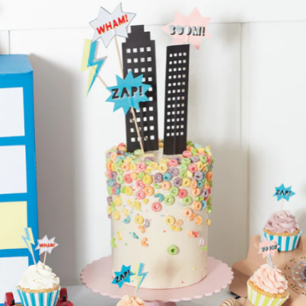 Toppers torta Super Héroe (producto sin empaque original)