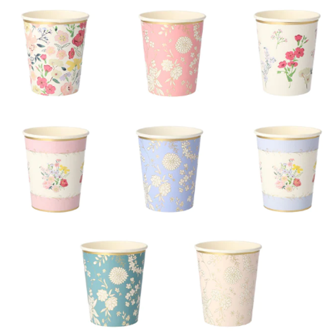 Vasos de flores jardin ingles (x8)