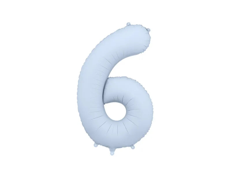 Globo de papel de aluminio, 86 cm, azul brumoso