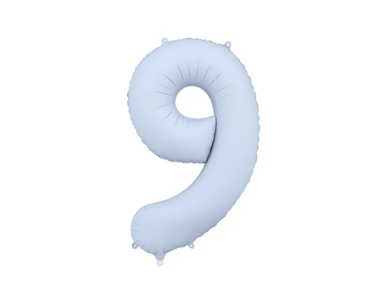 Globo de papel de aluminio, 86 cm, azul brumoso
