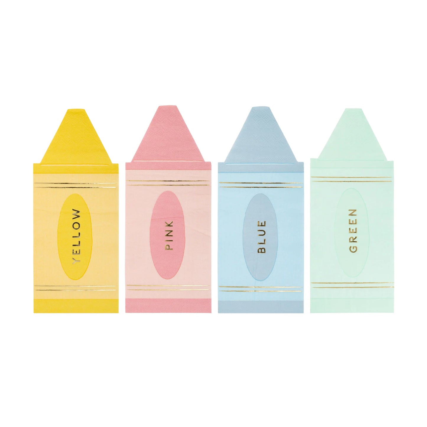 Juego de servilletas de papel con lápices de colores (x18)