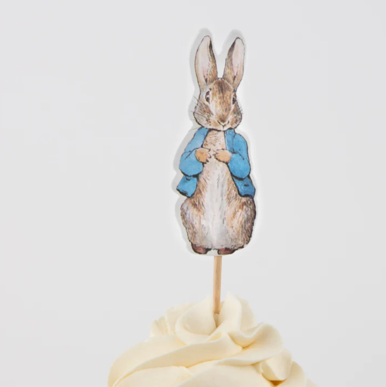 Kit para cupcakes de Peter Rabbit™ en el jardín (x 24 toppers)