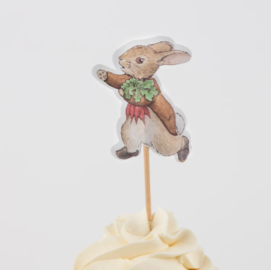 Kit para cupcakes de Peter Rabbit™ en el jardín (x 24 toppers)