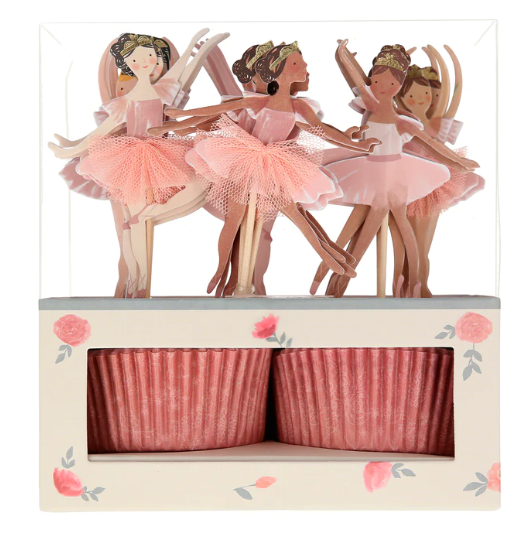 Kit de cupcakes de bailarina (x 24 adornos)