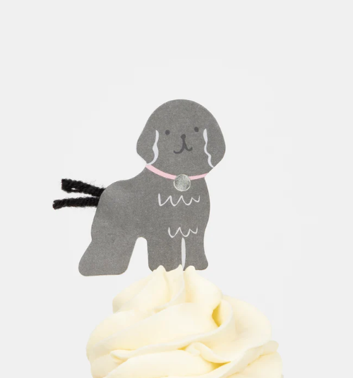 Kit de cupcakes perros (x 24 adornos)