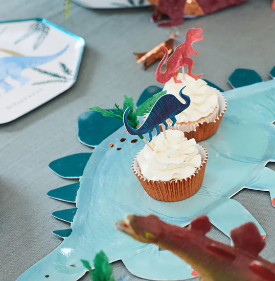Kit de cupcakes  Dinosaurios (x 24 adornos)