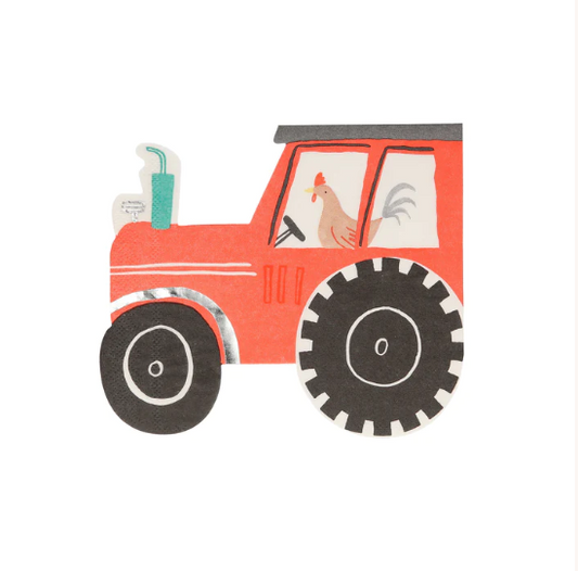 Servilletas En El Tractor Agrícola (x 16)