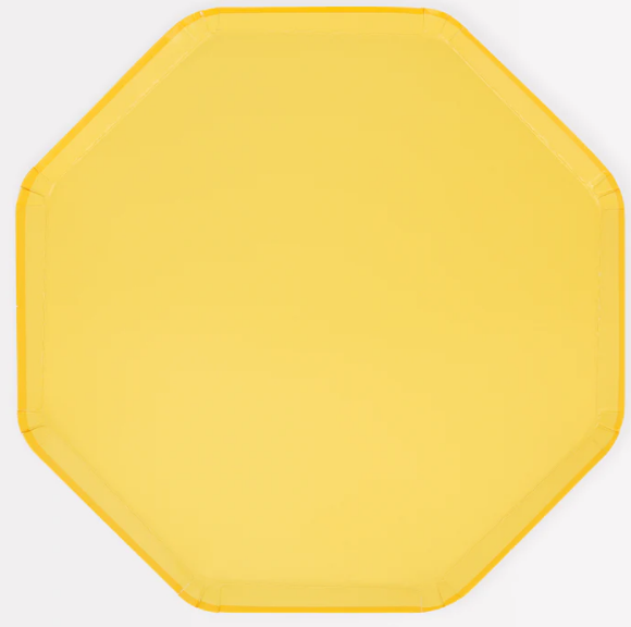 Platos grandes amarillos (x 8)