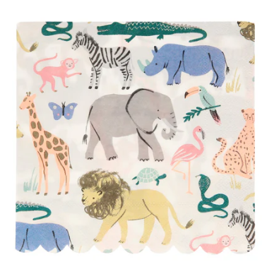 Servilletas grandes de safari Animals X 20